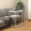 Image de vidaXL Bijzettafel met wieltjes 55x35x70 cm bewerkt hout wit343103