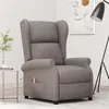 Image de vidaXL Fauteuil Inclinable Électrique Siège Inclinable Dossier et Repose-pied Réglables Meuble de Salle de Séjour Intérieur Taupe Tissu 3098327
