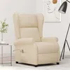 Image de vidaXL Fauteuil Inclinable Electrique à Oreilles, Fauteuil de Relaxation avec Dossier et Repose-pied, Meuble de Salon Salle de Séjour Intérieur, Crème Tissu 3098328