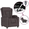 Image de vidaXL Fauteuil inclinable électrique Marron foncé Tissu