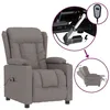 Image de vidaXL Fauteuil inclinable électrique Taupe Tissu