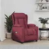 Image de vidaXL Fauteuil Électrique de Massage, Siège Inclinable avec Dossier et Repose-Pied, Fauteuil Releveur, Chaise de Relaxation Salon Maison Intérieur, Bordeaux Tissu