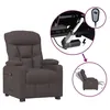 Image de vidaXL Fauteuil inclinable électrique Marron foncé Tissu