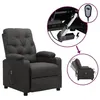Image de vidaXL Fauteuil Inclinable Électrique Siège Inclinable Meuble de Salle de Séjour Dossier et Repose-pied Réglables Intérieur Tissu Gris Foncé 3098840