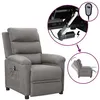 Image de vidaXL Fauteuil inclinable électrique Gris clair Tissu