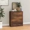 Image de Buffet avec 4 tiroirs 60x30,5x71 cm Chêne fumé