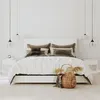 Image de Tables de chevet 2 pcs avec tiroir Blanc brillant