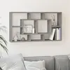 Image de vidaXL Wandschap 8 vakken betongrijs342590