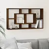 Image de vidaXL Wandschap 8 vakken gerookt eiken342592