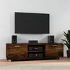 Image de vidaXL Meuble TV Chêne fumé 140x40,5x35 cm Bois d'ingénierie342626