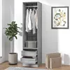 Image de Armoire avec tiroirs Sonoma gris 50x50x200 cm Bois d ingénierie