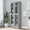 Image de Armoire à vitrine Sonoma gris 82,5x30,5x185,5cm Bois ingénierie
