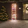 Image de Figurine Père Noël sur échelle pliable avec 552 LED 50x200 cm
