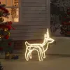 Image de vidaXL Renne de Noël Décoration de Noël Ornement de Vacances Décoration de Fête Salle de Séjour Salon Interieur Blanc Chaud 343299