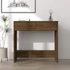 Image de vidaXL Bureau Chêne marron 80x40x75 cm Bois d'ingénierie