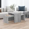 Image de Ensemble table basse Sonoma gris 100x48x40 cm Bois d ingénierie