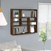 Image de Étagère murale Chêne fumé 90x16x78 cm Bois d ingénierie