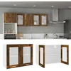Image de vidaXL Hangkast 80x31x60 cm bewerkt hout gerookt eikenkleurig815594