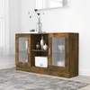 Image de Armoire à vitrine Chêne fumé 120x30,5x70 cm Bois d ingénierie