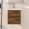 Image de Armoire d évier Chêne fumé 41x38,5x45 cm Bois d ingénierie