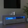 Image de Meuble TV avec lumières LED sonoma gris 120x35x40 cm
