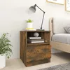 Image de Tables de chevet 2 pcs chêne fumé 40x40x50 cm bois d ingénierie