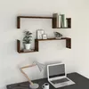 Image de vidaXL Wandschappen 2 st 100x15x20 cm bewerkt hout gerookt eikenkleur815933