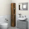 Image de Armoire de bain chêne fumé 25x26,5x170 cm bois d ingénierie