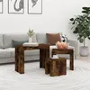 Image de Tables basses gigognes 3 pcs Chêne fumé Bois d ingénierie