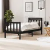 Image de vidaXL Bedframe massief hout zwart 75x190 cm3100683
