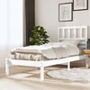 Image de vidaXL Bedframe zonder matras massief grenenhout wit 75x190 cm3100984