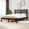 Image de vidaXL Bedframe massief grenenhout zwart 140x190 cm3101007