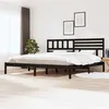 Image de vidaXL Bedframe massief grenenhout zwart 200x200 cm3101047