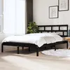 Image de vidaXL Bedframe massief grenenhout zwart 140x190 cm3101202
