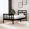 Image de vidaXL Bedframe massief grenenhout zwart 75x190 cm3101312