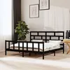 Image de vidaXL Bedframe massief grenenhout zwart 200x200 cm3101372