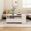 Image de Table basse blanc 102x55x42 cm bois d ingénierie
