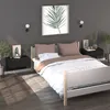 Image de vidaXL Tables de chevet murales 2 pcs Noir810938