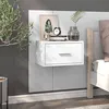 Image de vidaXL Table de chevet murale Blanc810971