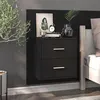 Image de vidaXL Table de chevet murale Noir810991