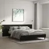 Image de Tête de lit murale Noir 240x1,5x80 cm Bois d ingénierie