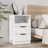 Image de Table de chevet Blanc Bois d ingénierie