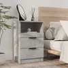 Image de Table de chevet Gris béton Bois d ingénierie