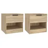 Image de Tables de chevet 2 pcs Chêne Sonoma Bois d'ingénierie