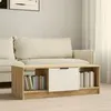 Image de vidaXL Table basse blanc et chêne sonoma 102x50x36cm bois d'ingénierie811354