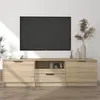 Image de Meuble TV chêne sonoma 140x35x40 cm bois d ingénierie