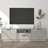 Image de Meuble TV gris béton 140x35x40 cm bois d ingénierie