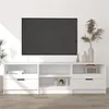 Image de Meuble TV Blanc 150x33,5x45 cm Bois d ingénierie