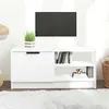 Image de Meuble TV Blanc 80x35x36,5 cm Bois d ingénierie