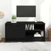 Image de Meuble TV Noir 80x35x36,5 cm Bois d ingénierie